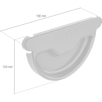 BRYZA STAL Univerzálne čelo žľabu 150 mm antracitový