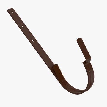 BRYZA STAL Hák žlabu přímý se dvěma destičkami 150 mm hnědý