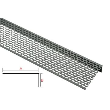 Úhlový větrací profil PVC, 2,5 m
