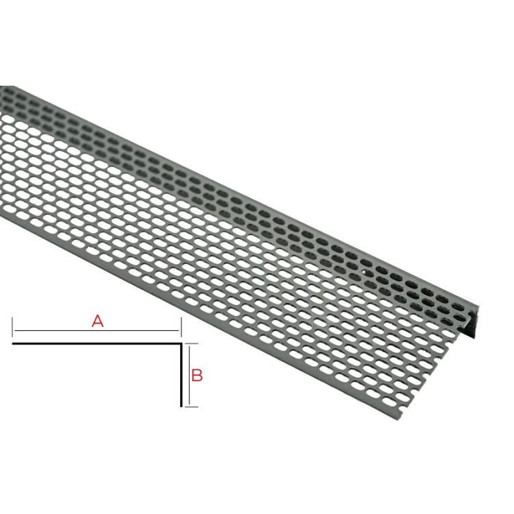 Úhlový větrací profil PVC, 2,5 m