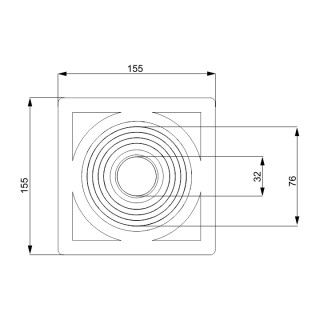 EPDM behatoló hüvely 32/76 mm