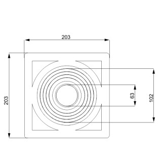 EPDM behatoló hüvely 63/102 mm