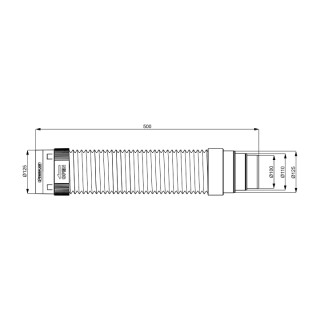 Ruroflex PLUS 125 connection hose (CLICK)