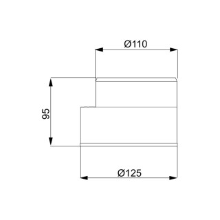 Reducer Ø110/125 for ventilation chimneys