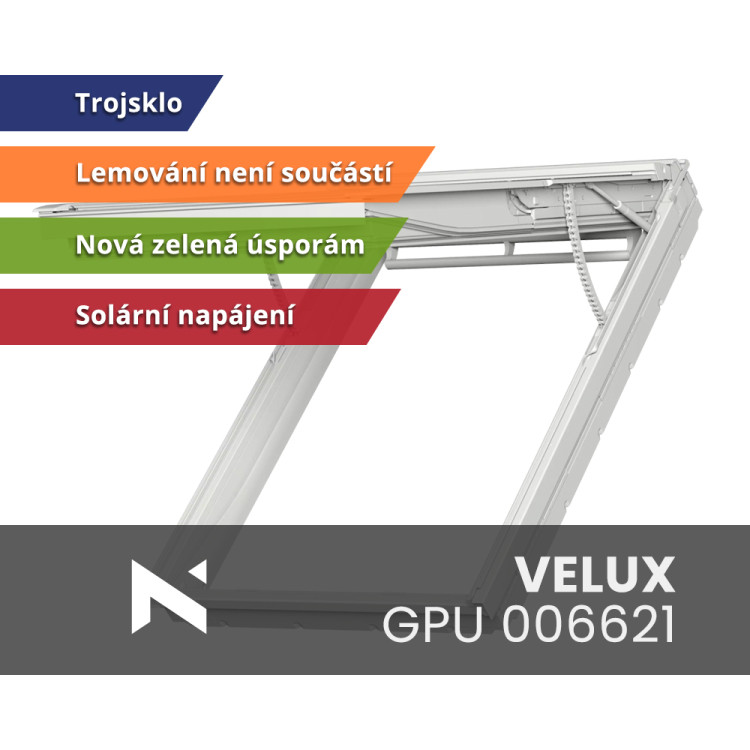 Elektromosan működtethető tetőablak VELUX GPU 006621