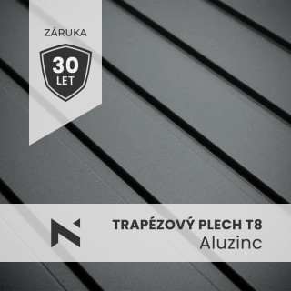 Trapézový plech T8 Aluzinek 0,5 mm