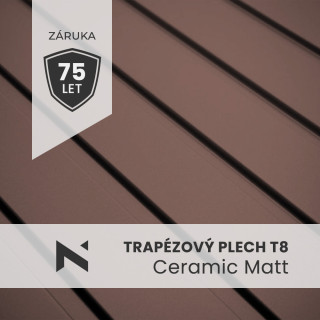 Trapézový plech T8 Ceramic Matt BT 350 0,6 mm