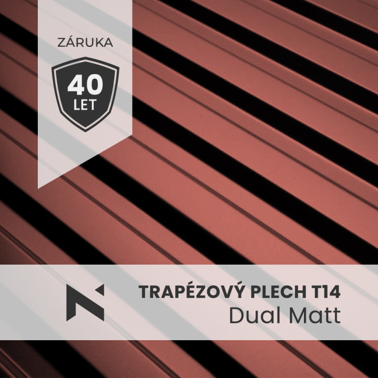 Trapézový plech T14 AM Dual Matt