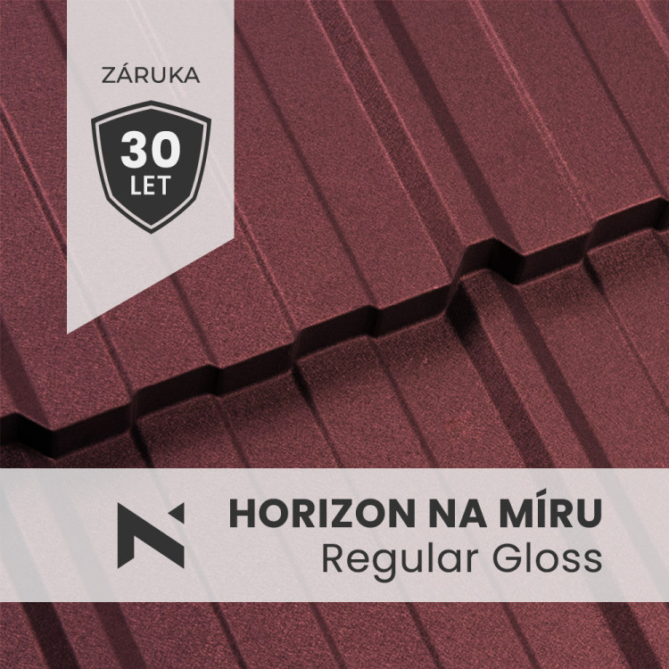 HORIZON Prispôsobená strešná krytina Pravidelný lesk 0,5 mm