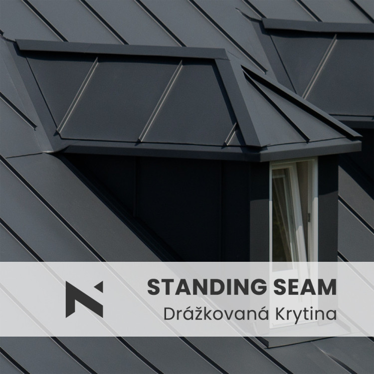 Standing Seam - horony tetőfedő rendszer, hajtogatott tetőfedés