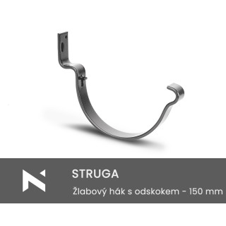 STRUGA front gutter hook with rebound - 150 mm