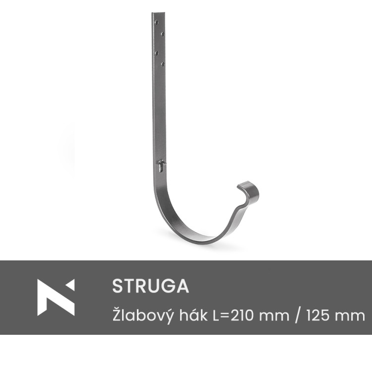 STRUGA Dĺžka háku na žľaby 210 mm - 125 mm