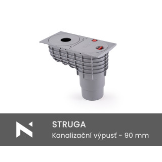 STRUGA sewer drain (gray/black) - 90 mm