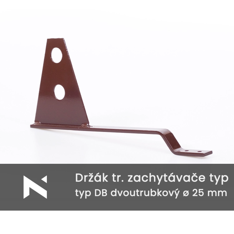 Uchwyt rurowego płotka przeciwśniegowego, dachówki ceramiczne/betonowe - dwururowy