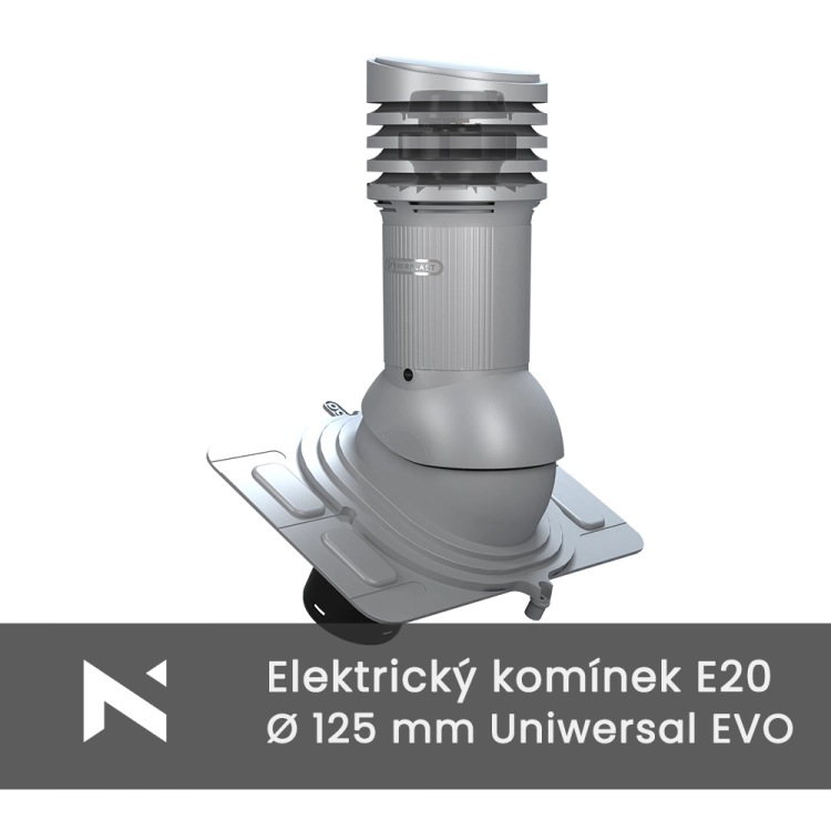Elektrický větrací komínek E20 Uniwersal EVO Ø125 s izolací