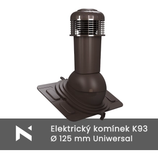 Elektrický komínek UNIWERSAL Ø125 s odvodem kondenzátu