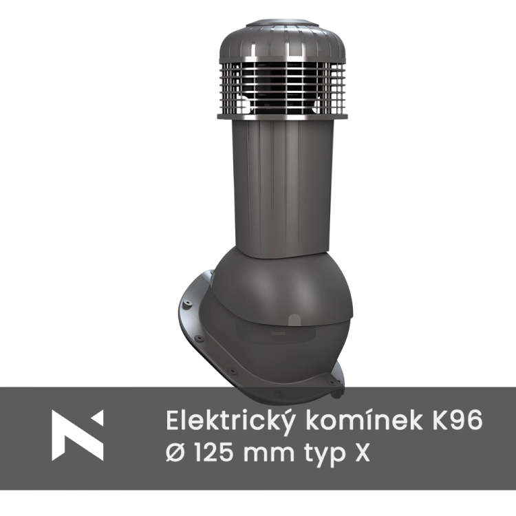 Elektrický větrací komínek K96 PERFEKTA typ X 125 mm