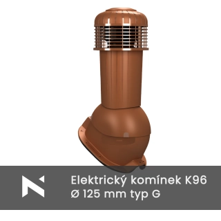 Chimenea de ventilación eléctrica K96 PERFEKTA tipo G 125 mm