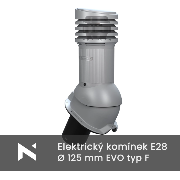 Elektrický větrací komínek E28 Perfekta EVO typ F Ø125 s izolací