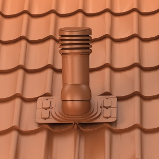 Chimenea de ventilación E18 Uniwersal EVO Ø125 con aislamiento