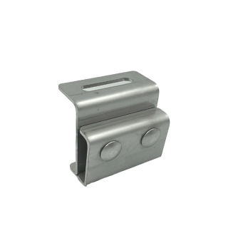 Short stainless steel bracket for solar systems - corrugated roofing