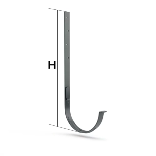 Metal gutter hook straight PVC system 100 mm