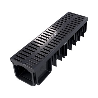 External gutter 130/50 mm with plastic frame and grate