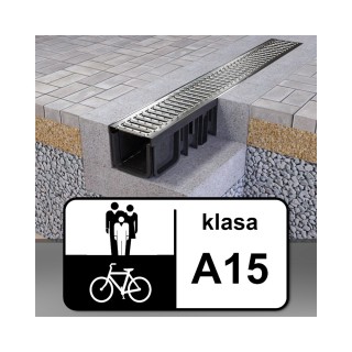 Lineárna drenáž 130/90 - pozinkovaná mriežka