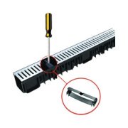 Garagenset 3 x 1m verzinktes Gitter (Linienentwässerung)