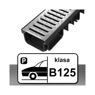 Garagenset 3 x 1m verzinktes Gitter (Linienentwässerung)