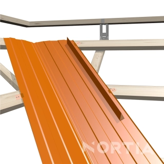 Střešní hliníkové úžlabí podélně profilované 2000/500