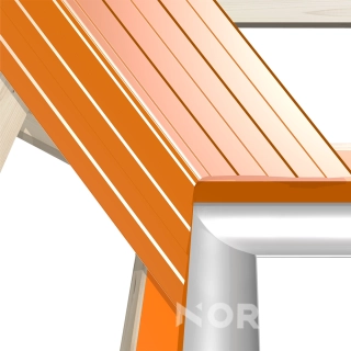 Střešní hliníkové úžlabí podélně profilované 2000/500