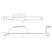 Nerezový držák pro solární panely, plechové tašky - BD 350/20