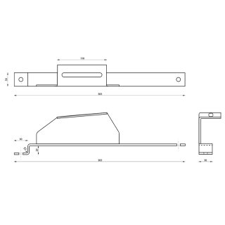 Soporte de acero inoxidable para paneles solares, bolsas de metal - BD 350/20