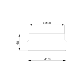 Reductor Ø 150/160 mm