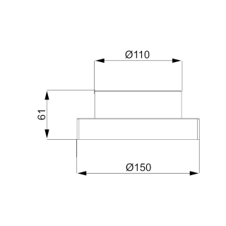 Reductor para conducto de ventilación Ø110/150 mm