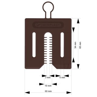 Universal-Abstandhalter 2 mm x 60 mm mit Halterung MINI PACK 48 Stück/Packung