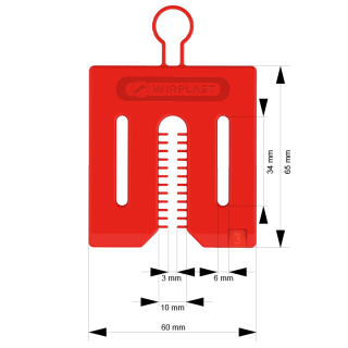 Distanciador universal 3 mm con fijación MINI PACK 42 unidades/paquete