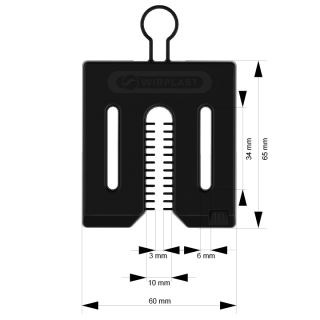 Distanciador universal 10 mm con fijación MINI PACK 12 unidades/paquete