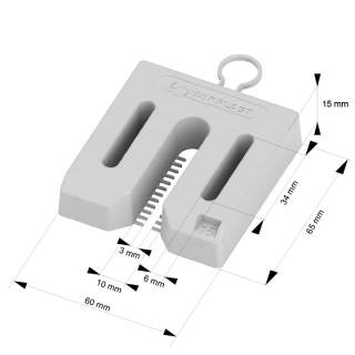 Distanciador universal 15 mm con fijación MINI PACK 12 unidades/paquete