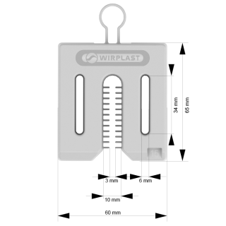 Distanciador universal 15 mm con fijación MINI PACK 12 unidades/paquete