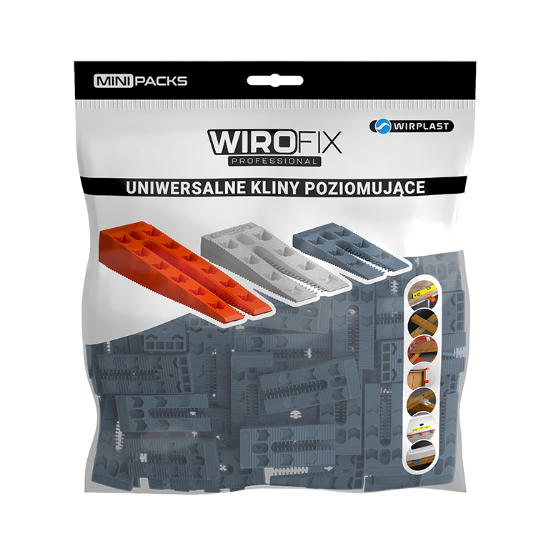 Universal-Nivellierkeil 10 x 38 x 77 mm MINI PACK 24 Stück/Packung