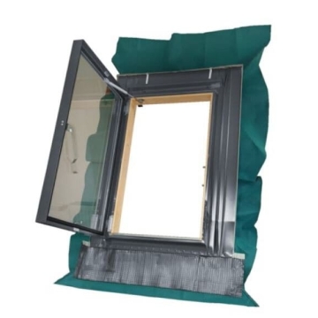 Wyłaz dachowy GREENVIEW FAKRO WGU-X 46x75 cm - podwójna szyba hartowana RAL7016