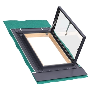 GREENVIEW FAKRO WGU-X 46x75 cm roof hatch - Double glazed, RAL7016 | Robustness and Style