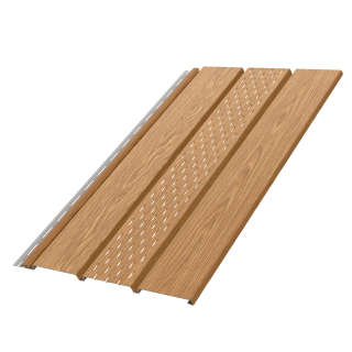 BRYZA PVC perforovaná podhledová deska 3 m × 0,305 m mm dub turner | Plastový okapový systém BRYZA PVC