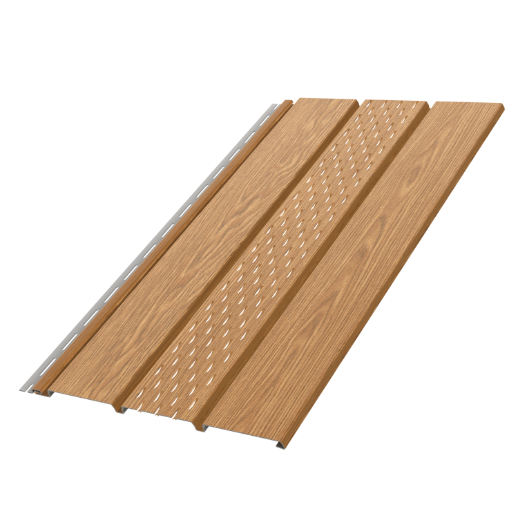 BRYZA PVC perforovaná podhledová deska 3 m × 0,305 m dub turner | Plastový okapový systém BRYZA PVC