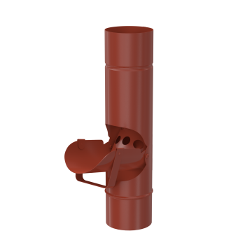 Klapka na deszczówkę BRYZA STAL 100 mm ceglasta