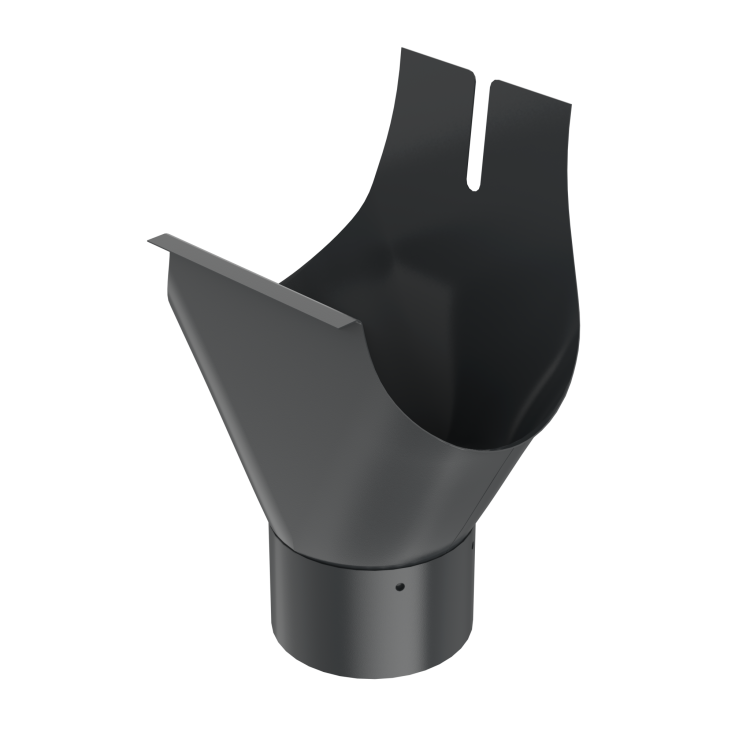 BRYZA STAL Kapkovitý vývod 125 mm Grafitový