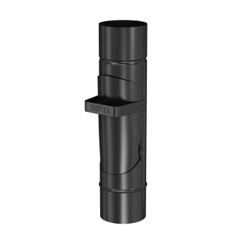 Klapka na deszczówkę BRYZA STAL 100 mm czarna