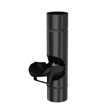 Klapka na deszczówkę BRYZA STAL 100 mm czarna